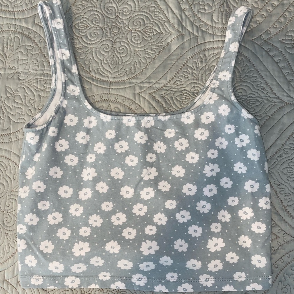 Floral Print Forever 21 Cropped Tank